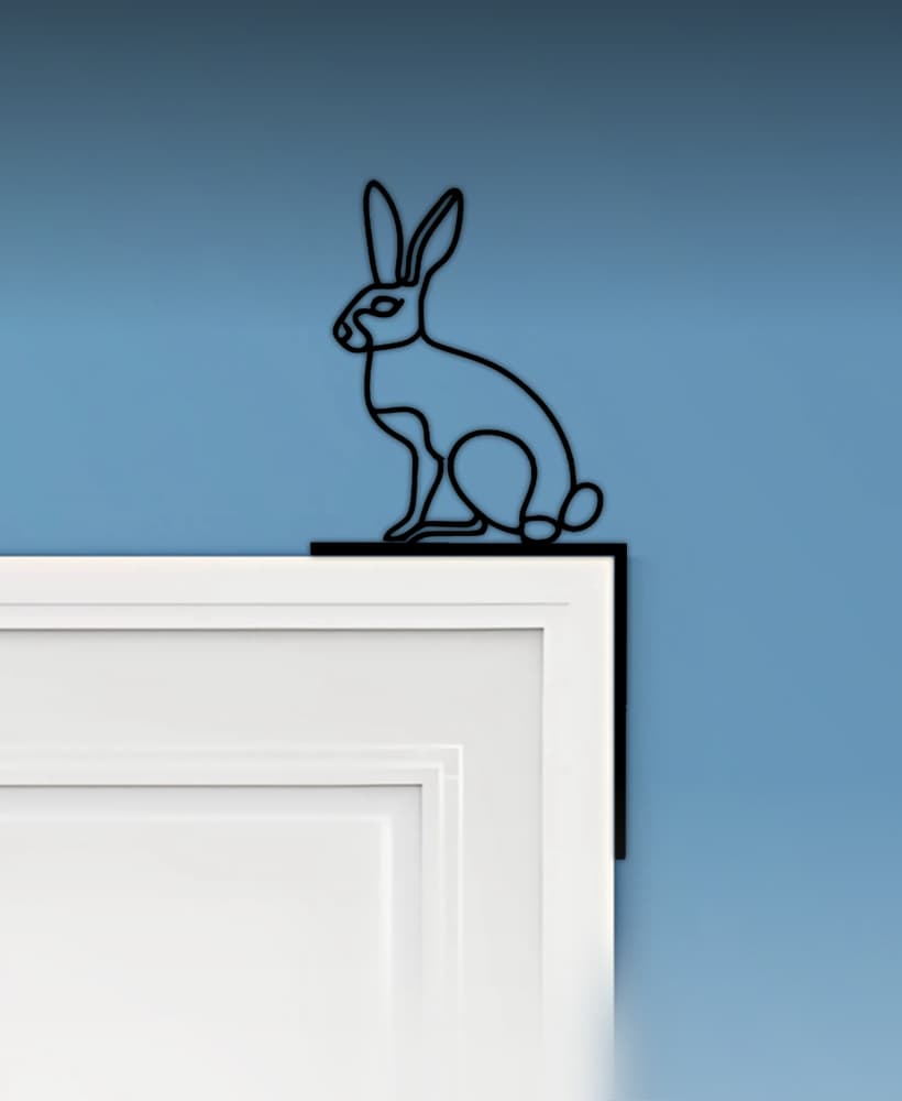 Rabbit Door Corner Decor 3d model