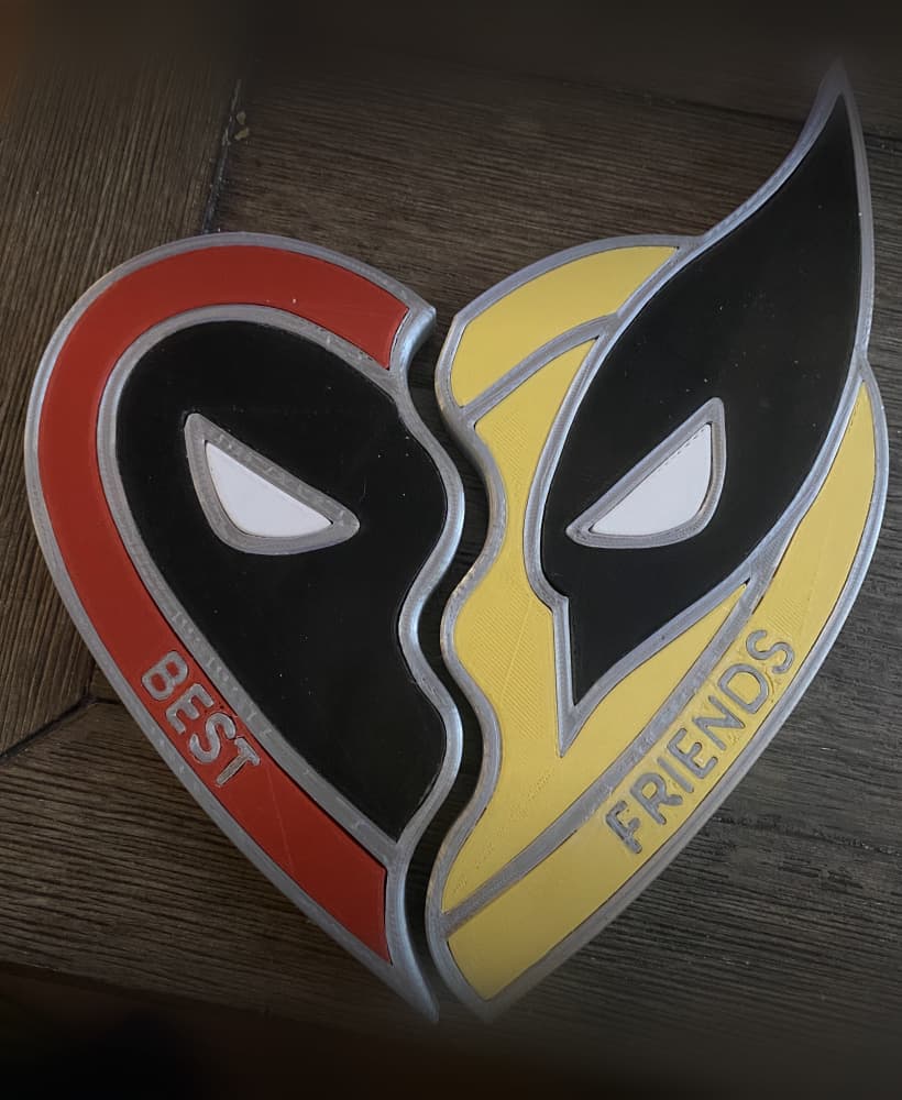 Deadpool and Wolverine Charms 3d model