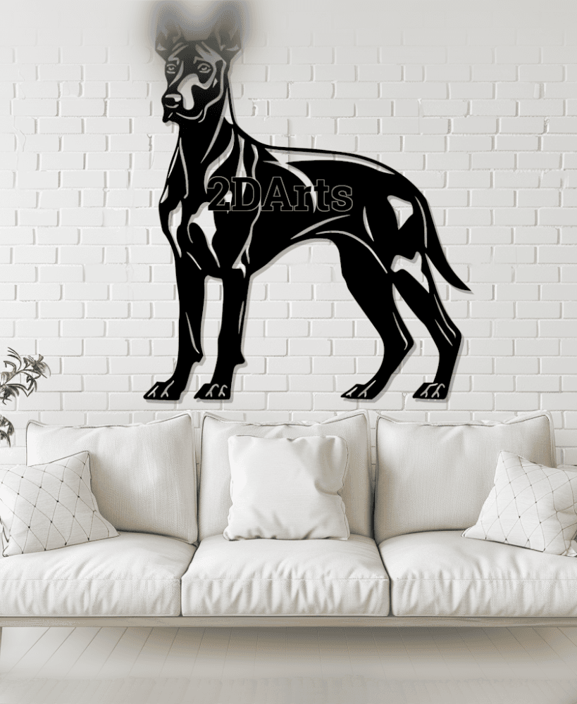 Doberman 2D Wall Art/Window Art 3d model