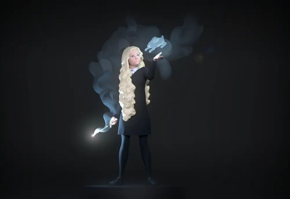 Luna Lovegood: Quirky Seeker and True Friend (Harry Potter 3D Print STL) 3d model