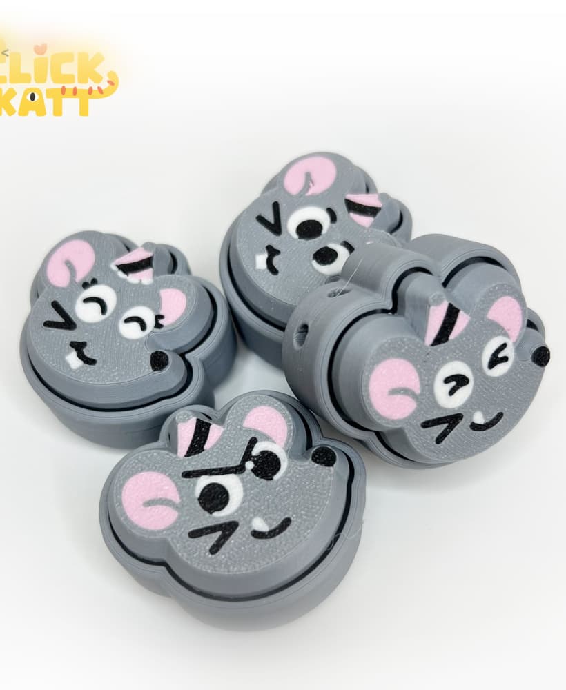 Mouse - Clicker Fidget Toy Keychain 3d model