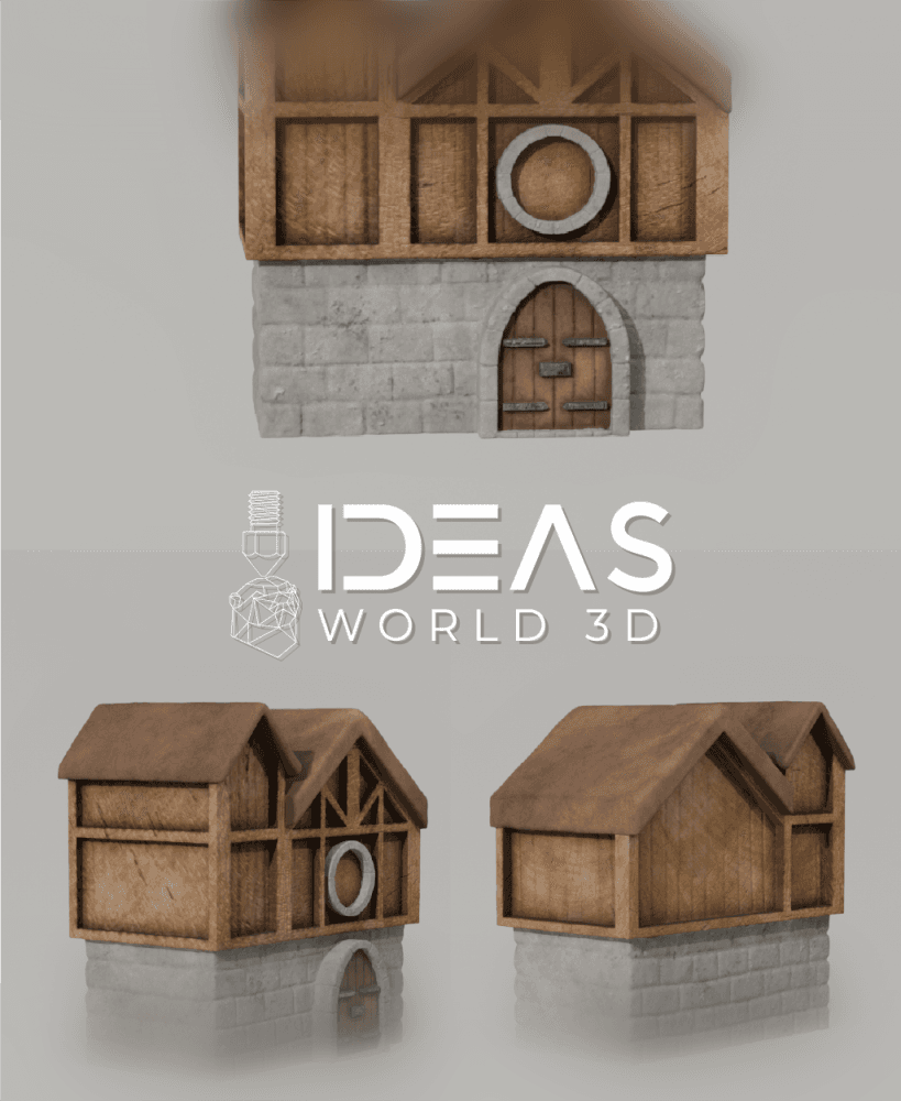 3D Printable Barn 3d model