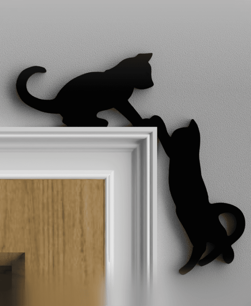 Cats Door Topper 3d model