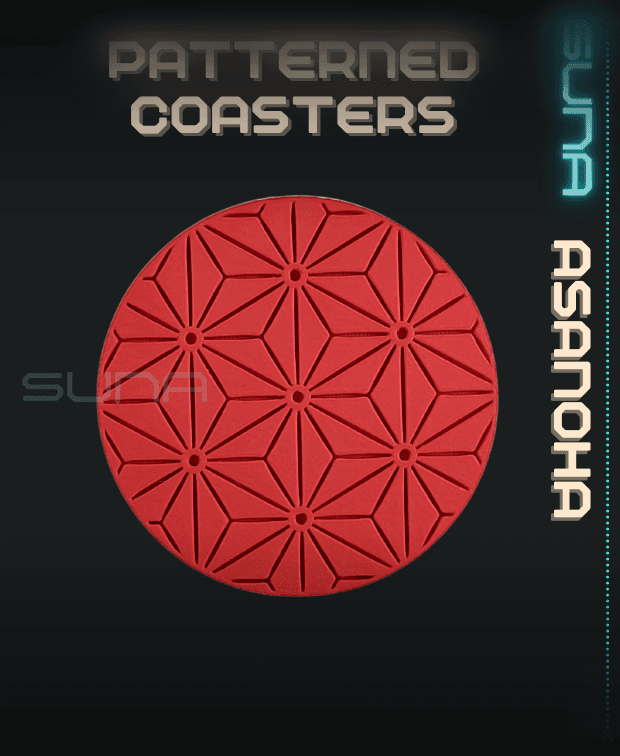 Coaster - Asanoha / Hemp Leaf 3d model