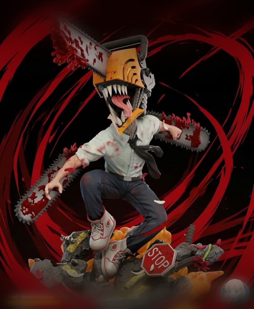Denji Chainsawman Chibi - Premium Collectible 3d model