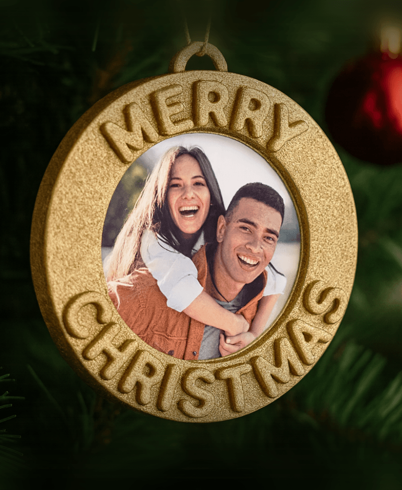Personalized Christmas Ornaments with Photo, Interchangeable Photo, Christmas Decor, Surprise for 3d model