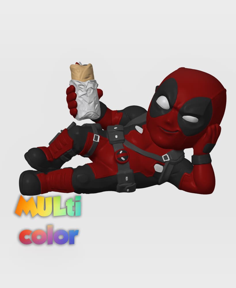 Deadpool Chimichanga Multi-Color 3MF | Fan Art | Bambu Ready 3d model