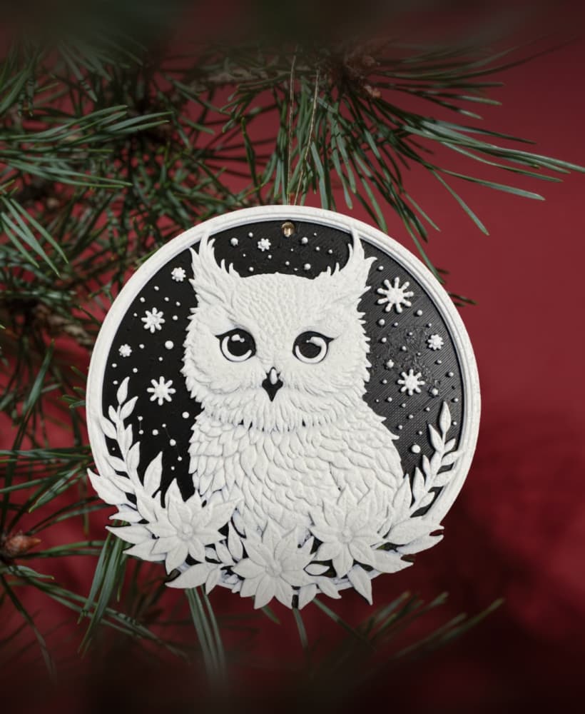 Christmas Owl Decoration 3d model