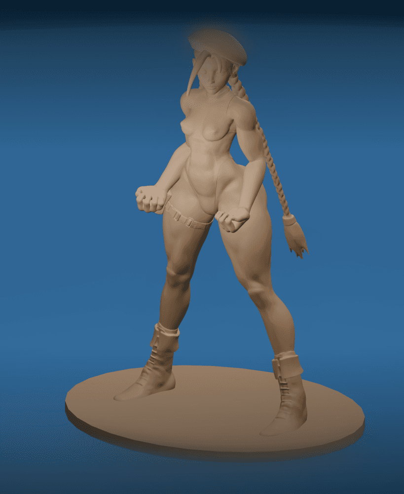 Sexy Toon Fighter Girl 3d model