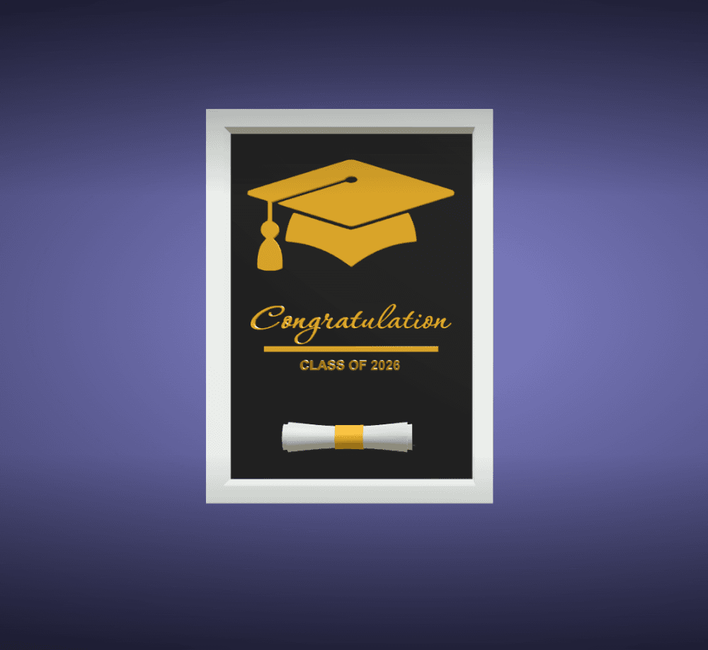 Congratulation Graduation Frame class 2026 3d model