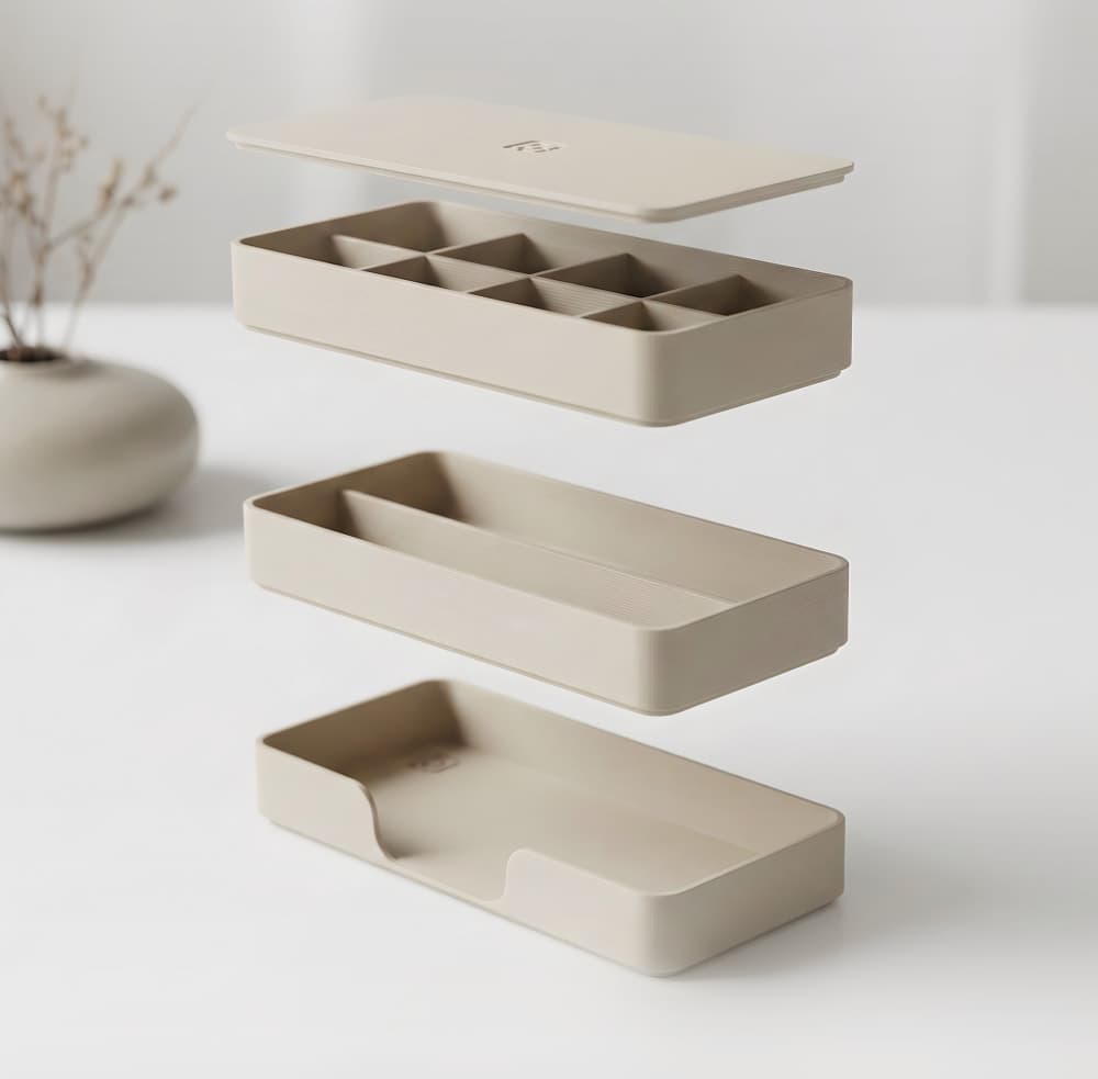Stackable Trays for Office and EDC 3d model