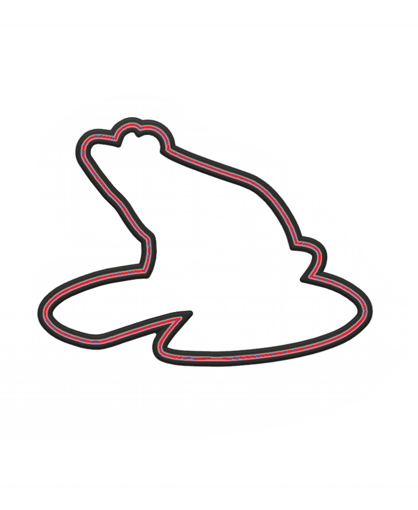Frog on Lily Pad Cookie Cutter STL File - 4 inches 3d model