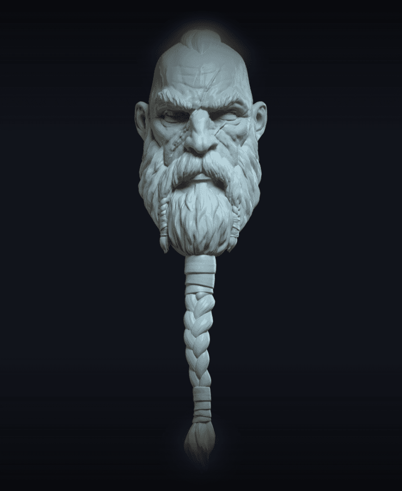 Viking V1 - Custom Action Figure Head 3d model