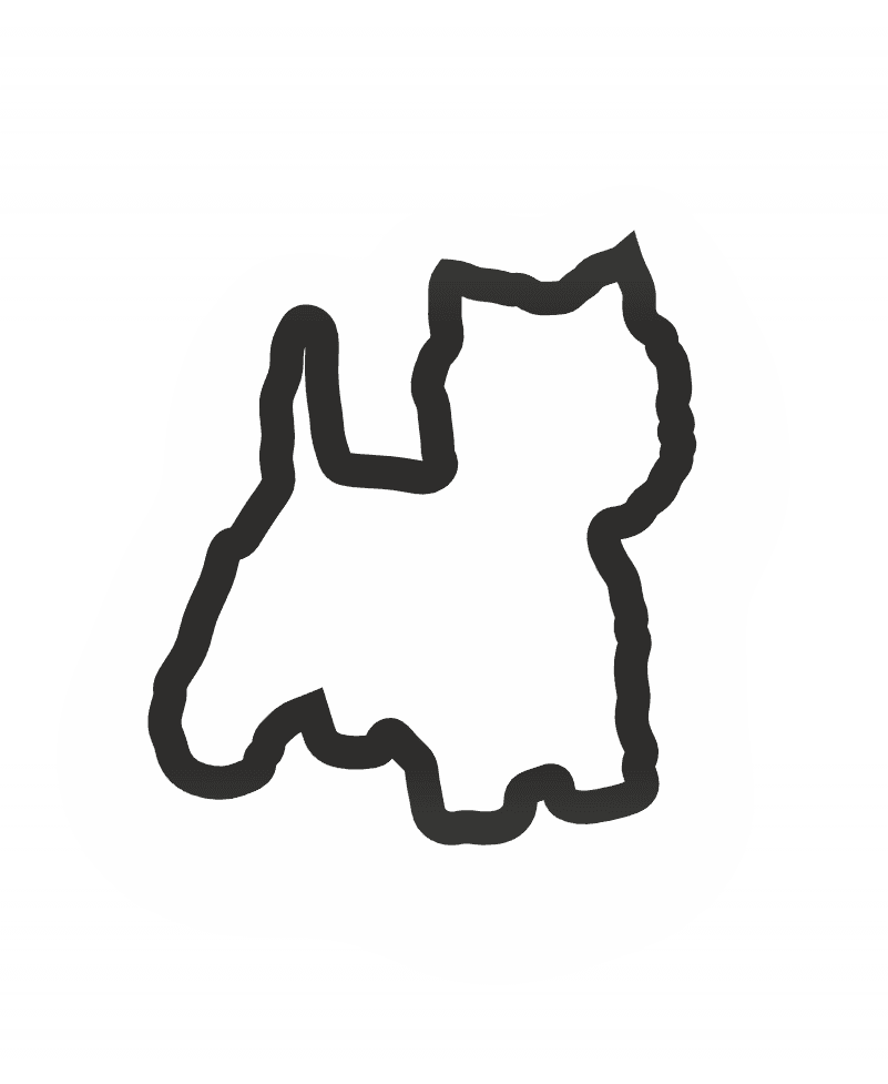 West Highland Terrier Cookie Cutter STL File - 4 inches 3d model
