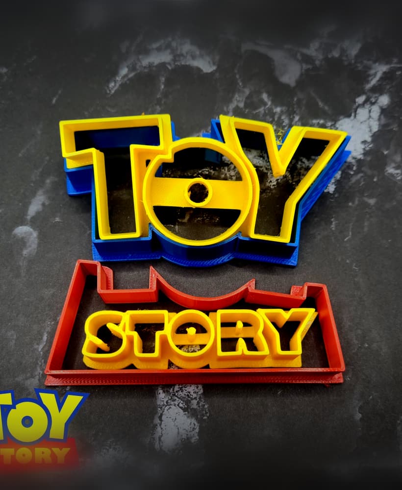 Toy Story Cookie Cutters - Toy Story Logo with Clouds - Fondant Dough Cutter - JCreateNZ 3d model