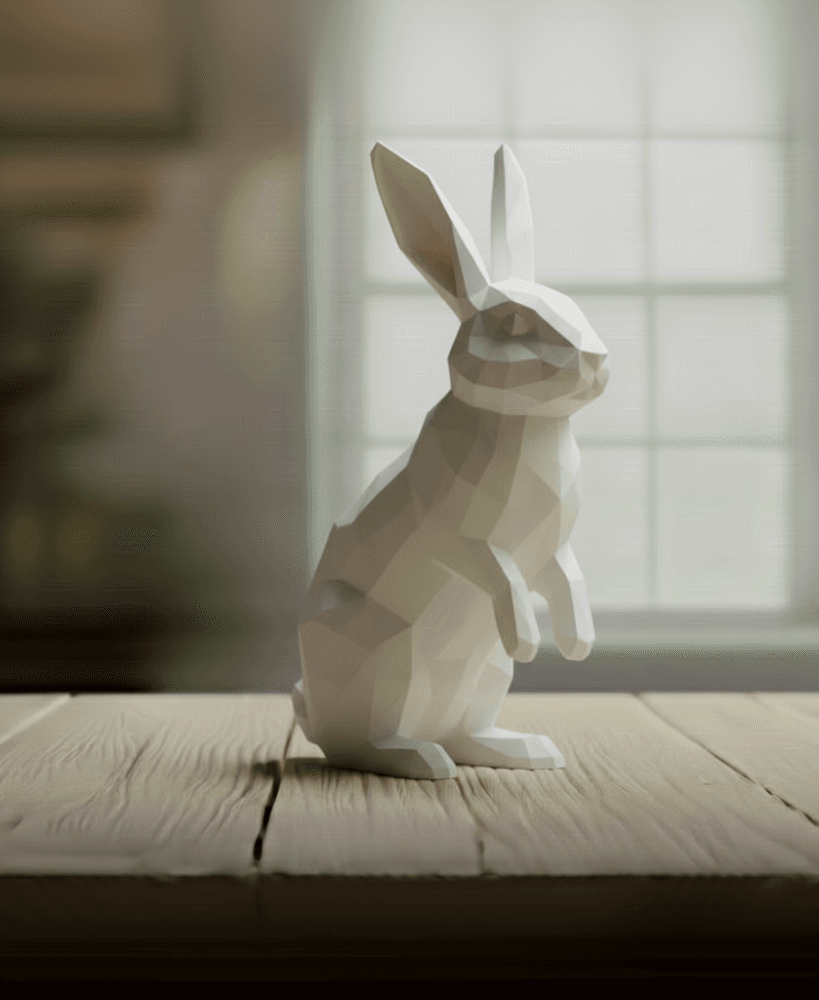 rabbit lowpoly 3d model