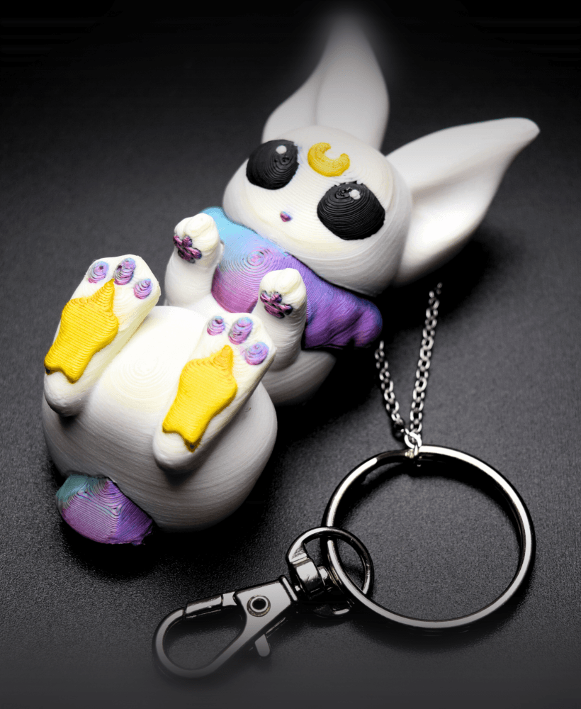Cotton Candy Daydream the Articulated Cosmic Bunny Fidget Toy 3d model