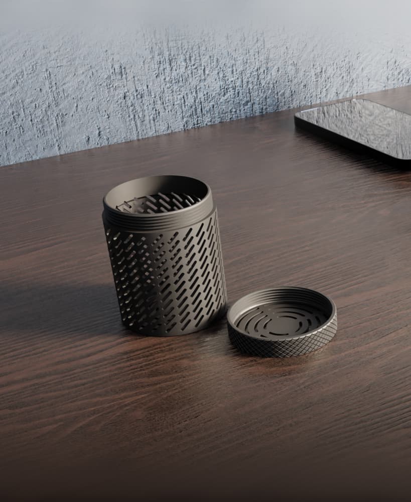 Spool Size Silica Gel Container 3d model