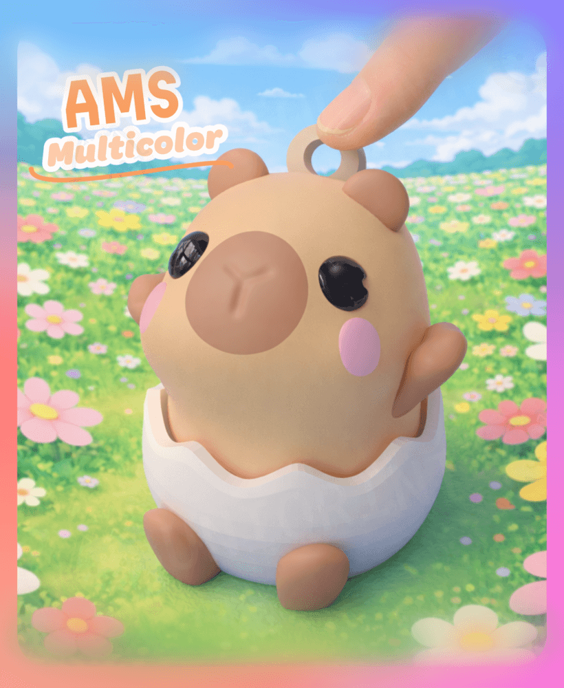 Hatching Little Capybara Easter Clicker (Multicolor) 3d model