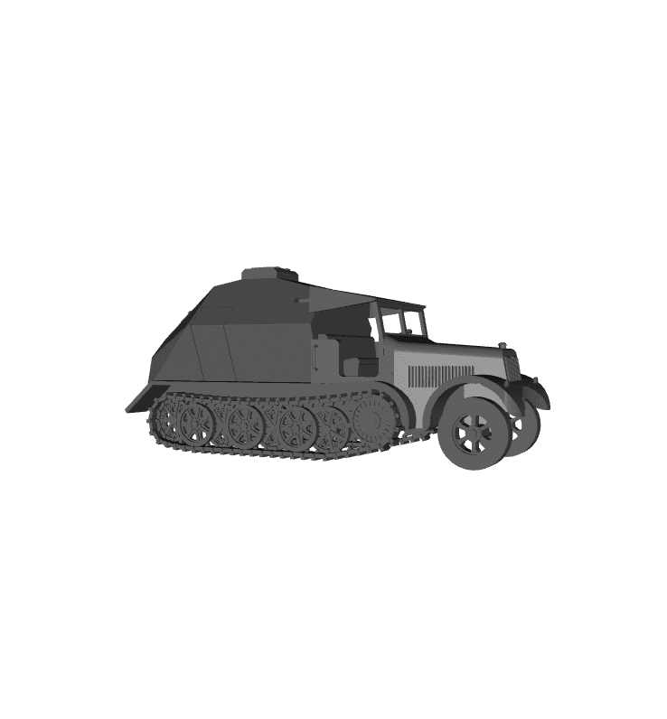 1/48 Scale German Feurletpanzerzeug fur V-2 Raketrn.stl 3d model