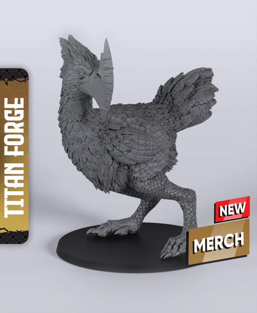 Axe Beak - With Free Dragon Warhammer - 5e DnD Inspired for RPG and Wargamers 3d model