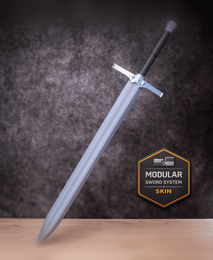 Two Handed Sword 1 Kit | No Supports, No AMS, No Glue 3d model