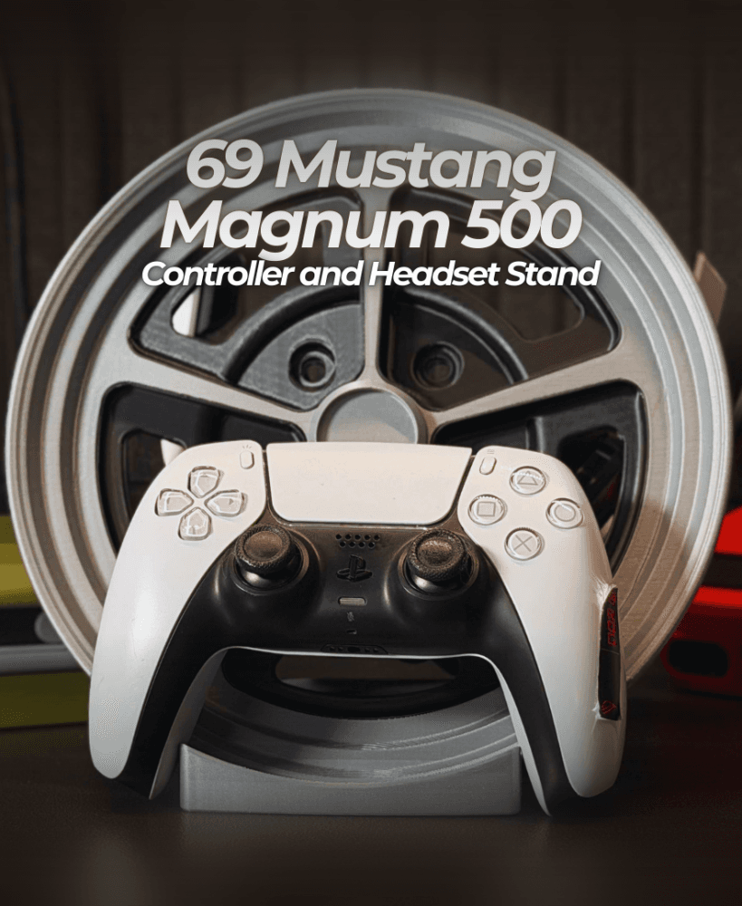 Classic Mustang Wheel Magnum 500 - Wheel Headset and Controller Stand 3d model