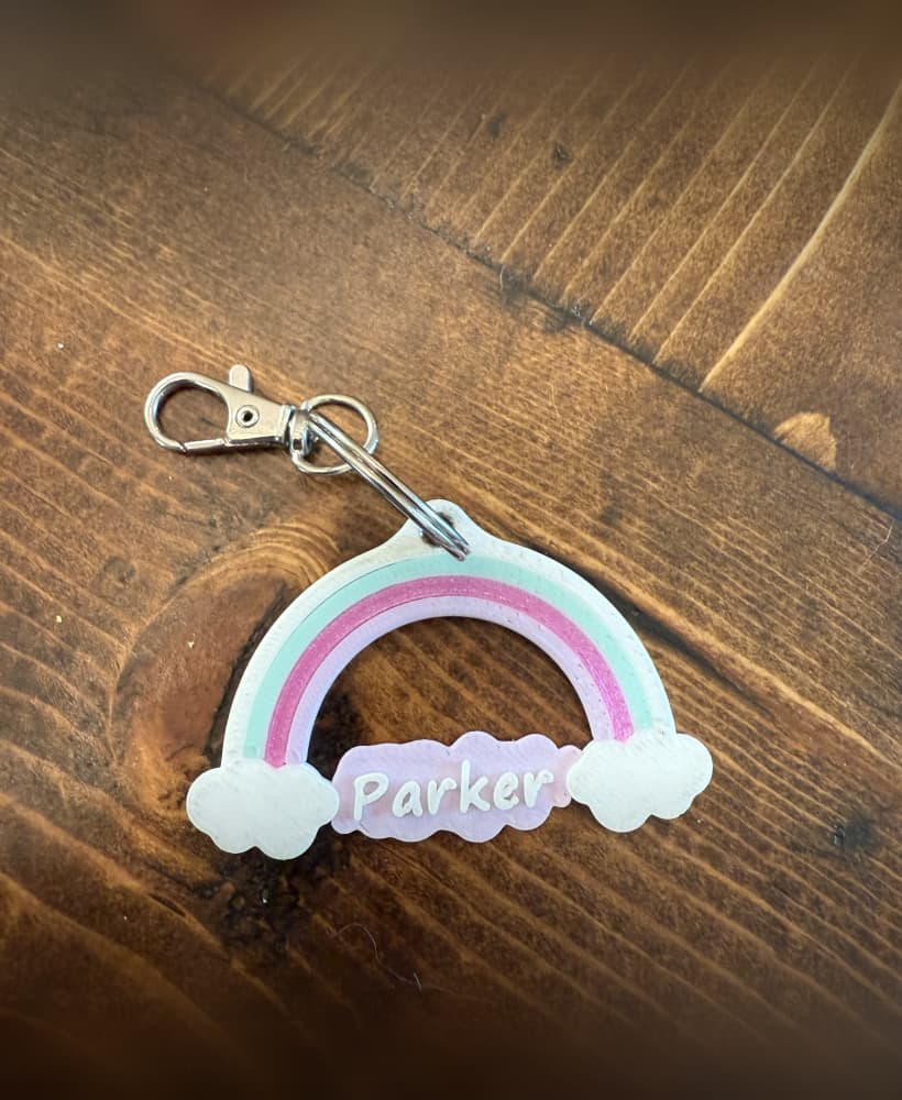 Rainbow Key Chain 3d model