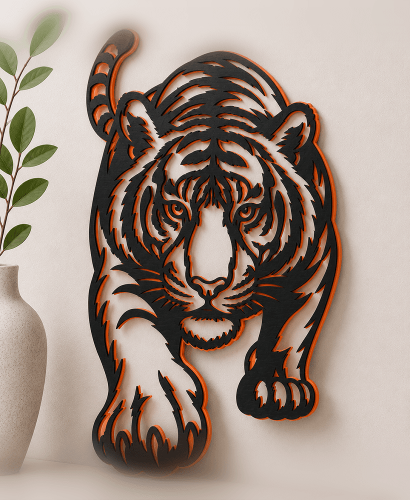 jungle-cat-tiger WALL ART HOME DECOR 3d model