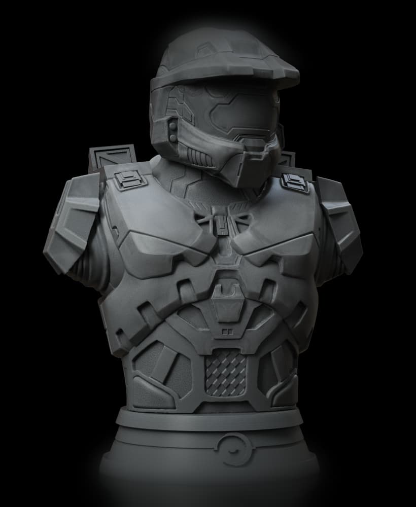 Master Chief Bust - Halo (Pre-Supported) 3d model