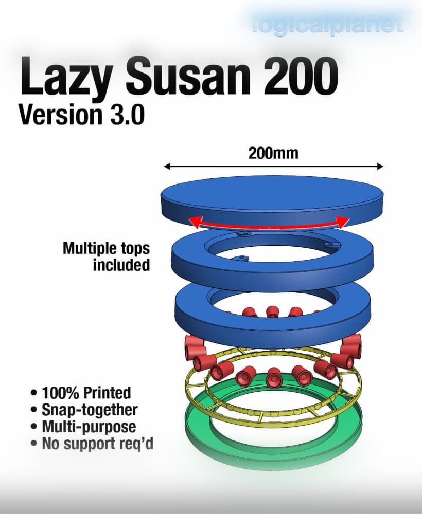 Lazy Susan 200 v3.0 3d model