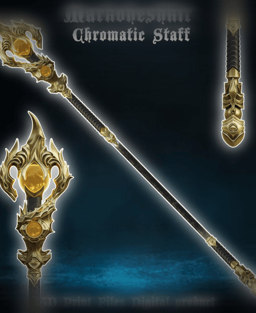 Fantasy Markoheshkir Chromatic Staff Baldurs Gate 3 3d model