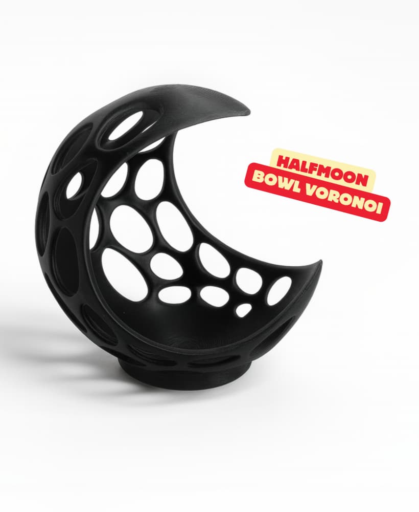 HALFMOON BOWL VORONOI / HOMEDECOR / GOTHIC DECOR / ENTRYWAY ORGANIZER 3d model