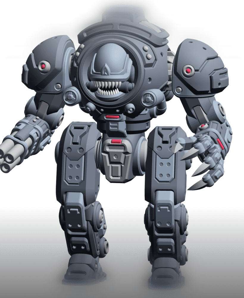Mech Forge Nightmare Miniature for Sci-Fi Tabletop Wargames 3d model