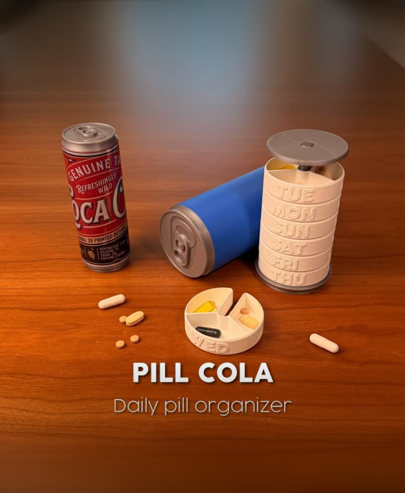 PILL COLA | DAILY PILL ORGANIZER 3d model