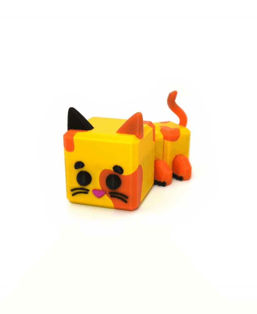 Cute, Flexi Cat (Articulated) 3d model