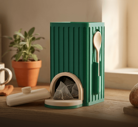 Tea Bag Organizer Box — Kitchen Storage 3d model