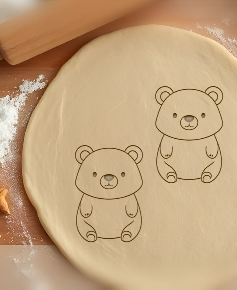 Cute Bear Cookie Cutter, Biscuit Cutter 3d model