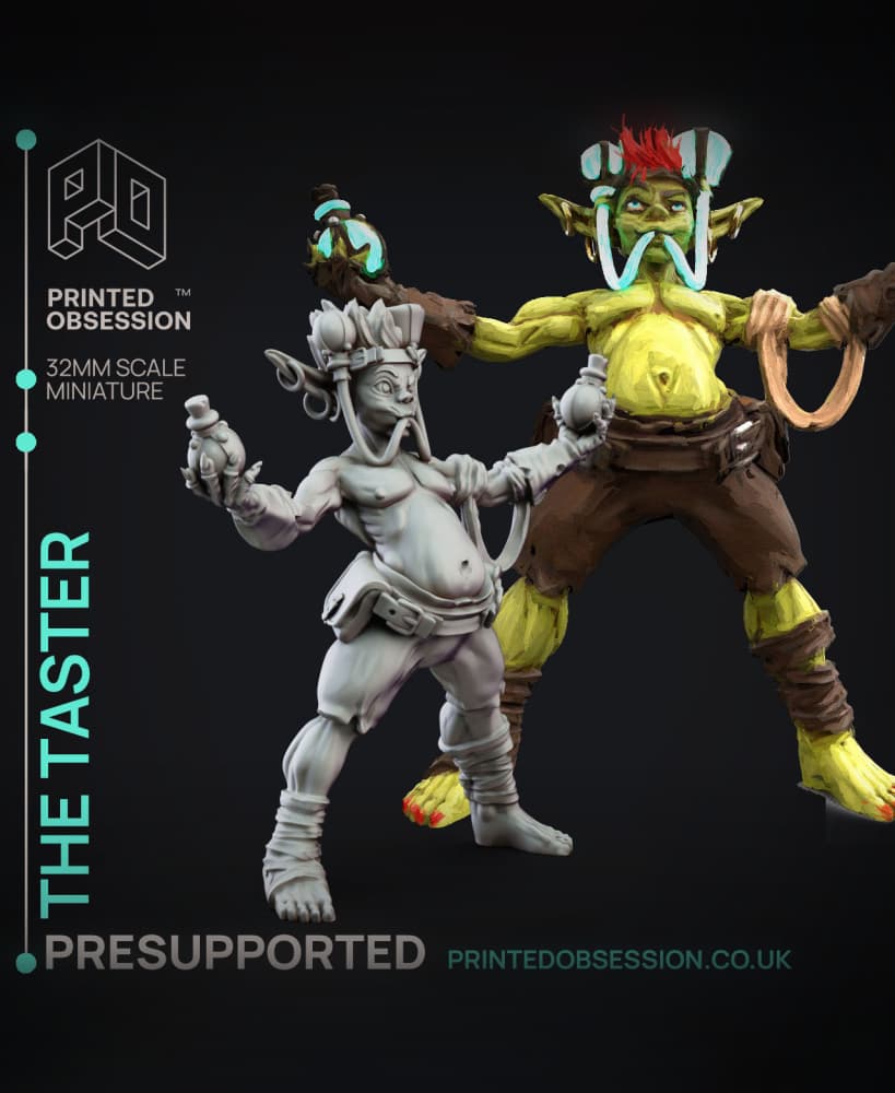 The Taster - Goblin nutcase - Goblin Potion Brewer - PRESUPPORTED - 32mm scale 3d model
