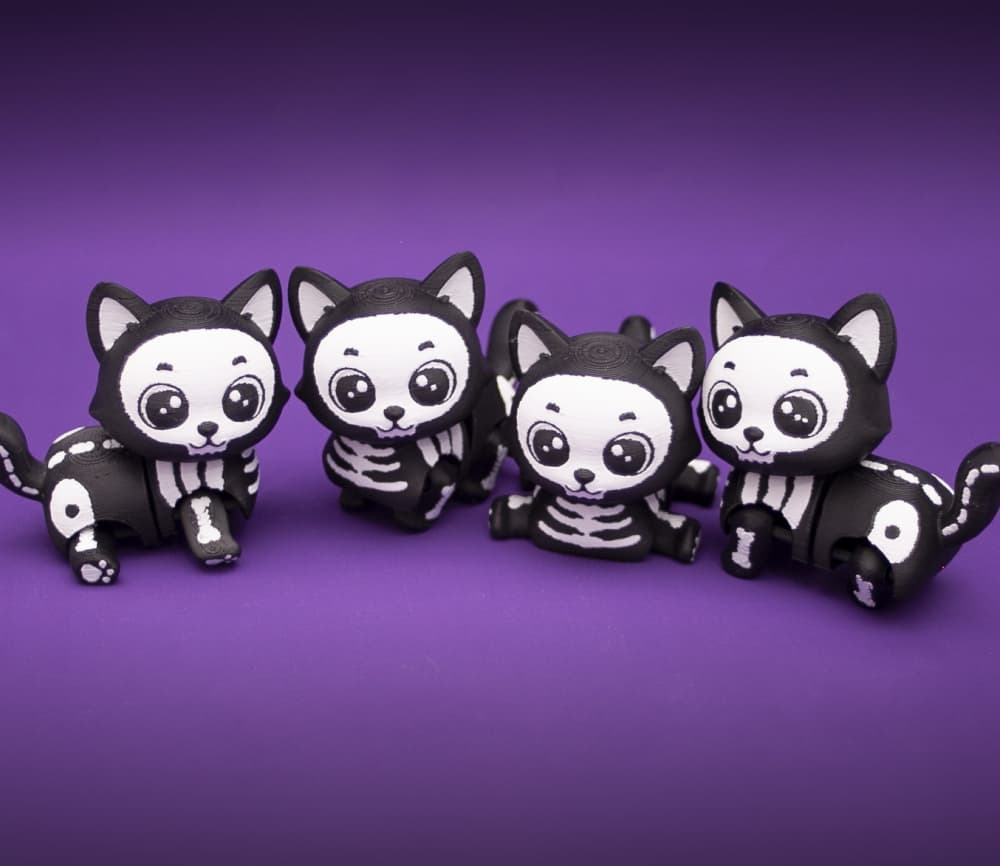 Flexi Skeleton Cat 3d model