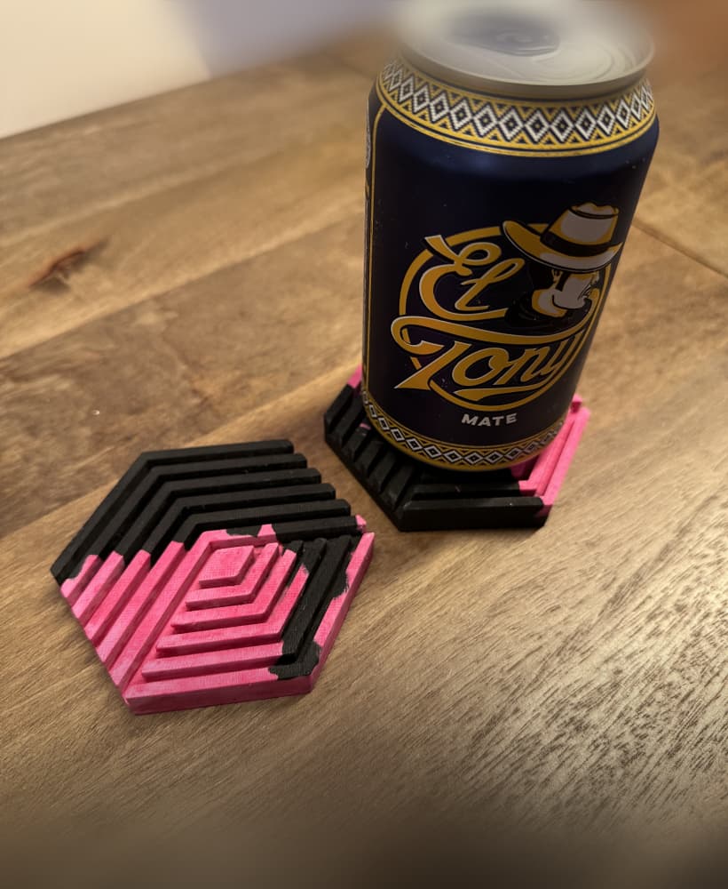 Geometric Cube Pattern Coaster - TPU Mold for Jesmonite Casting 3d model