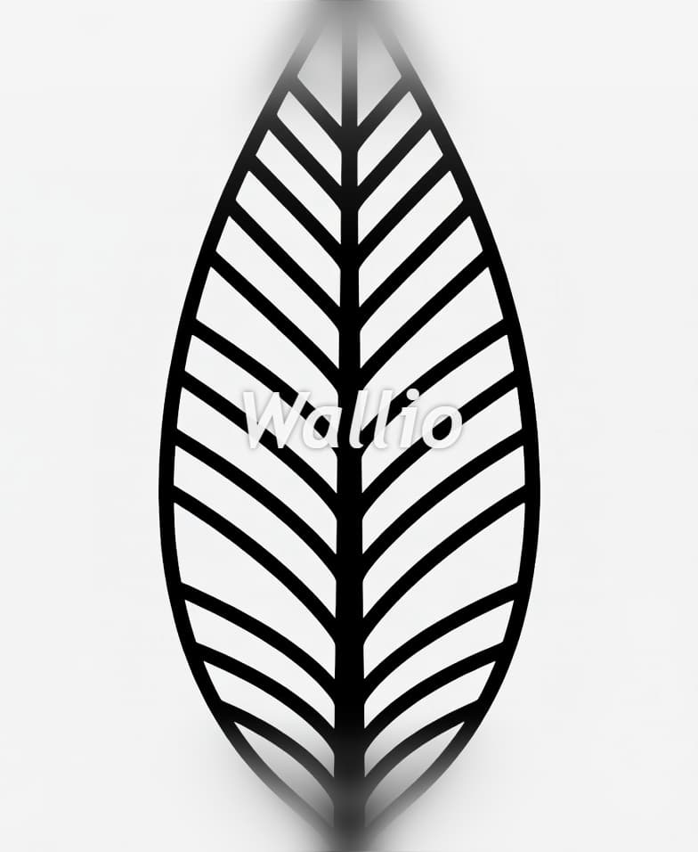 Feuille d’arbre élégante – décoration murale 3d model