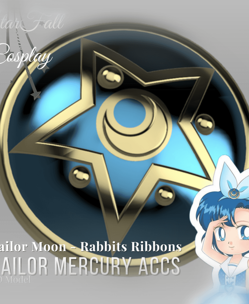 Mercury Rabbit Ribbon Cosplay Accessories 3d model