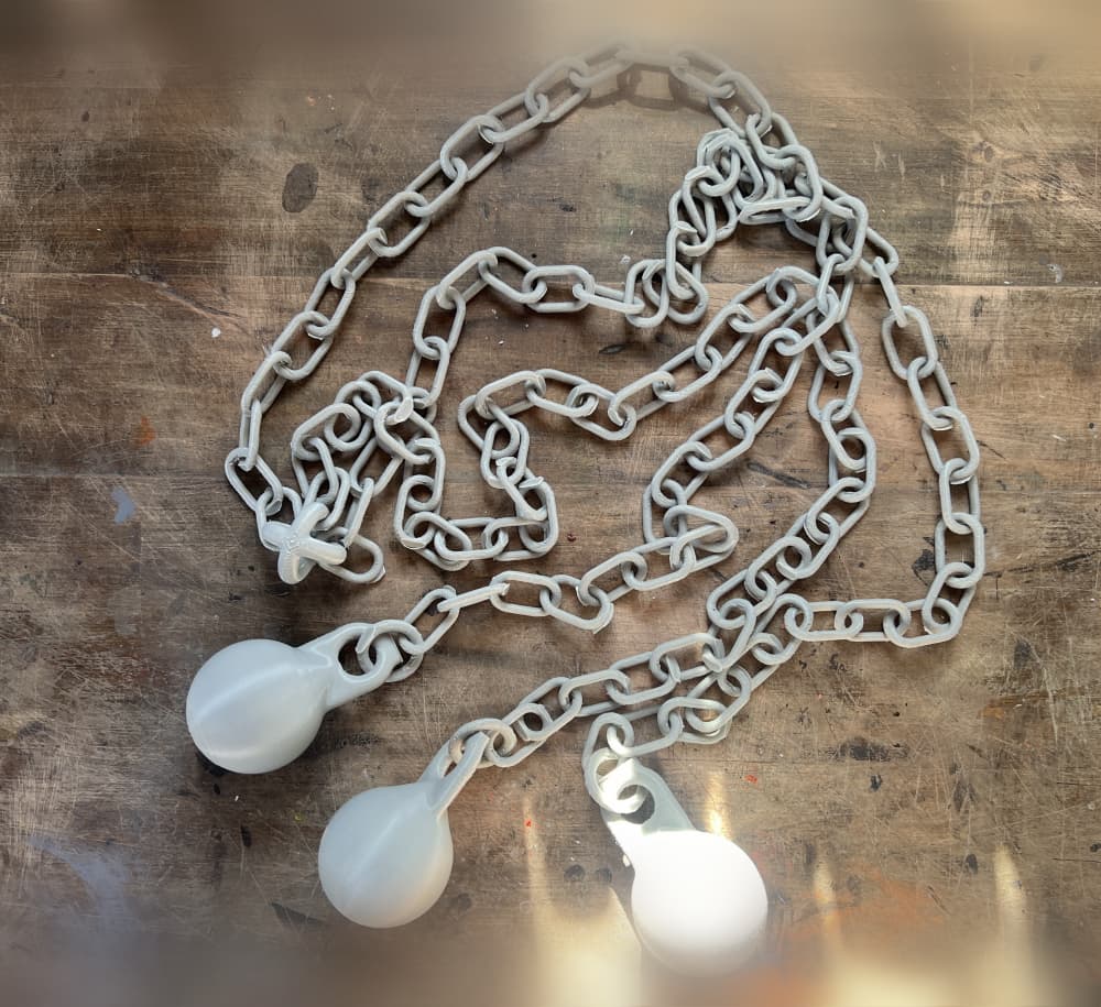 Linked Ball Chain Weapon 3d model