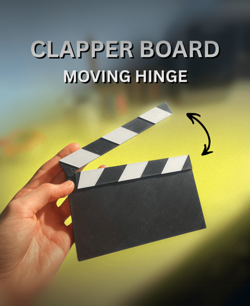 CLAPPER BOARD (print in place) 3d model