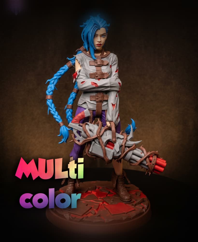 Jinx Full Figure 3MF | Gaming Multi-Color | CollectorStatue 3d model