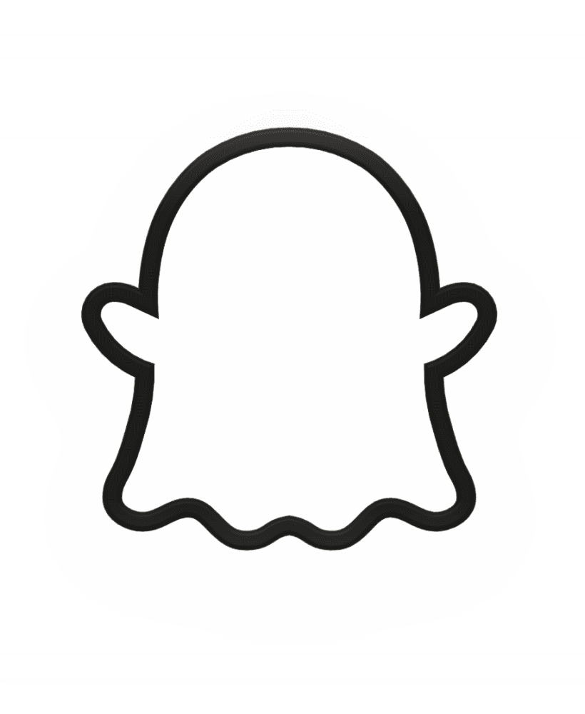 Cute Ghost Cookie Cutter STL File - 4 inches 3d model