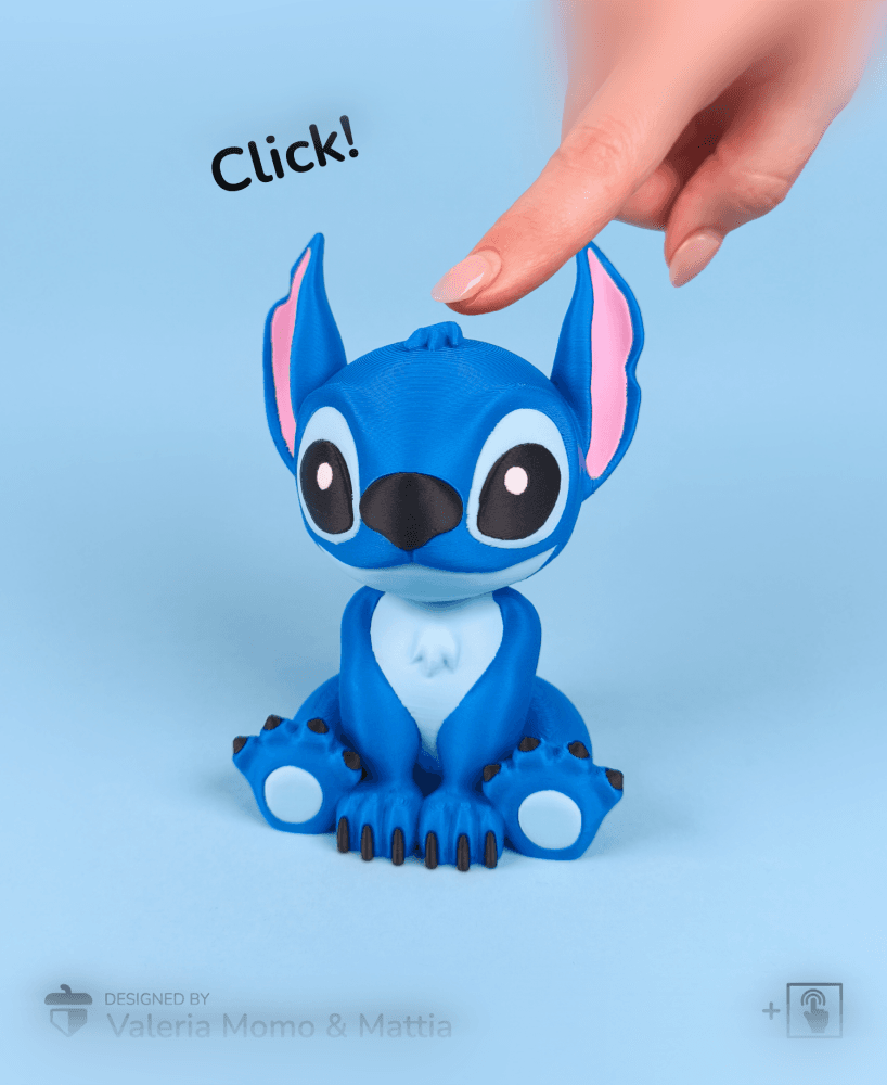 Stitch Clicker, Clicky Figure 3D Toy (Lilo & Stitch Fan-Art) 3d model