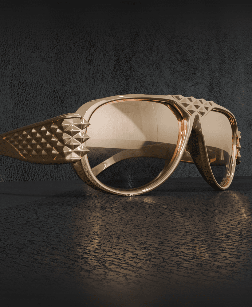 Statement Glasses Diamonds Hip-Hop style 3d model