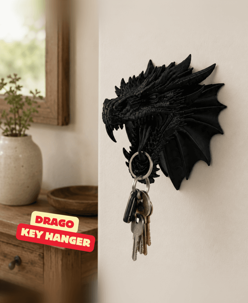DRAGO - KEY HANGER / KEY ORGANIZER / MODERN HOMEDECOR / ENTRYWAY DECOR / GOTHIC DECOR 3d model
